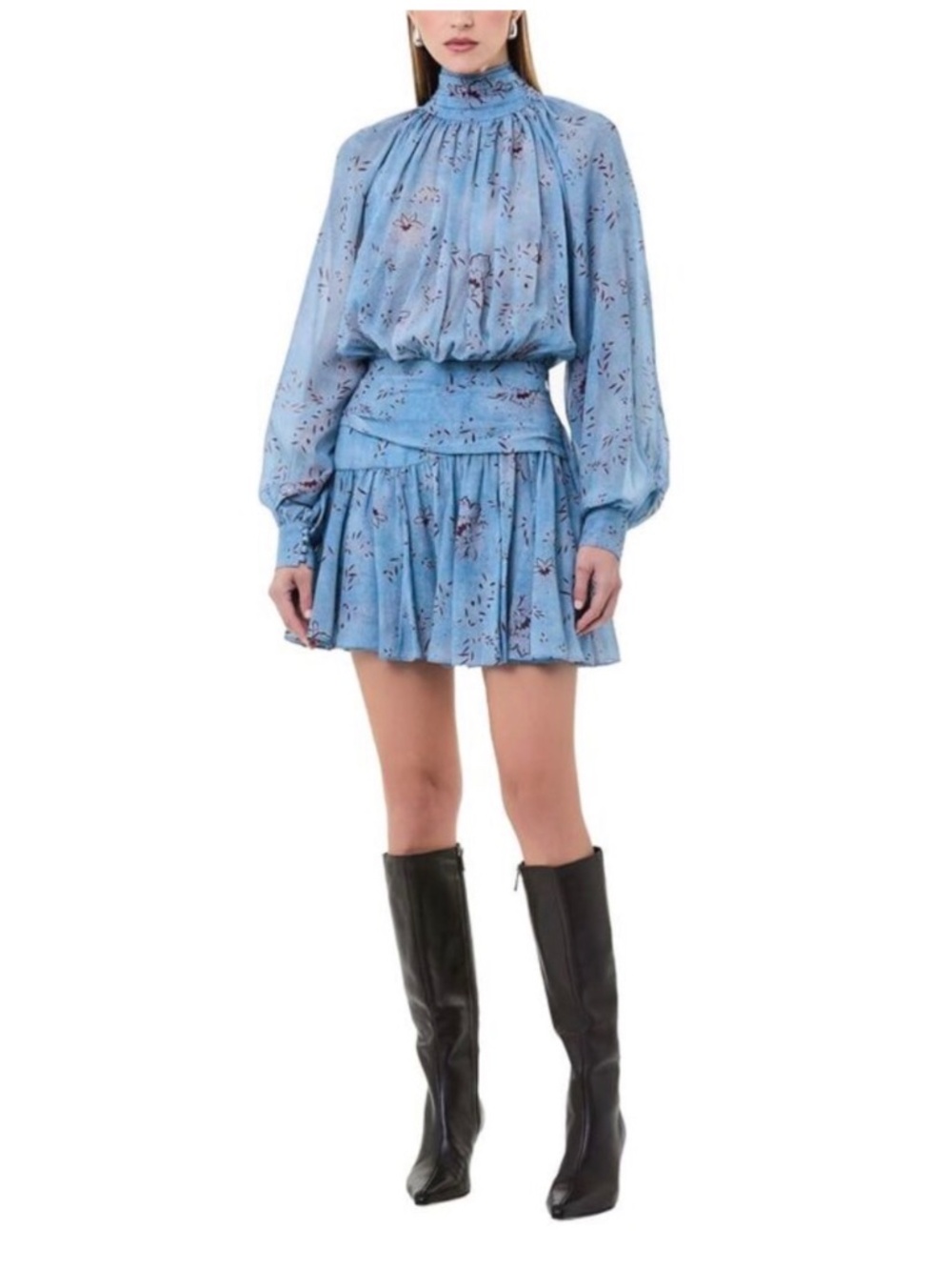 NICHOLAS Opal Geo Print western Mini Dress